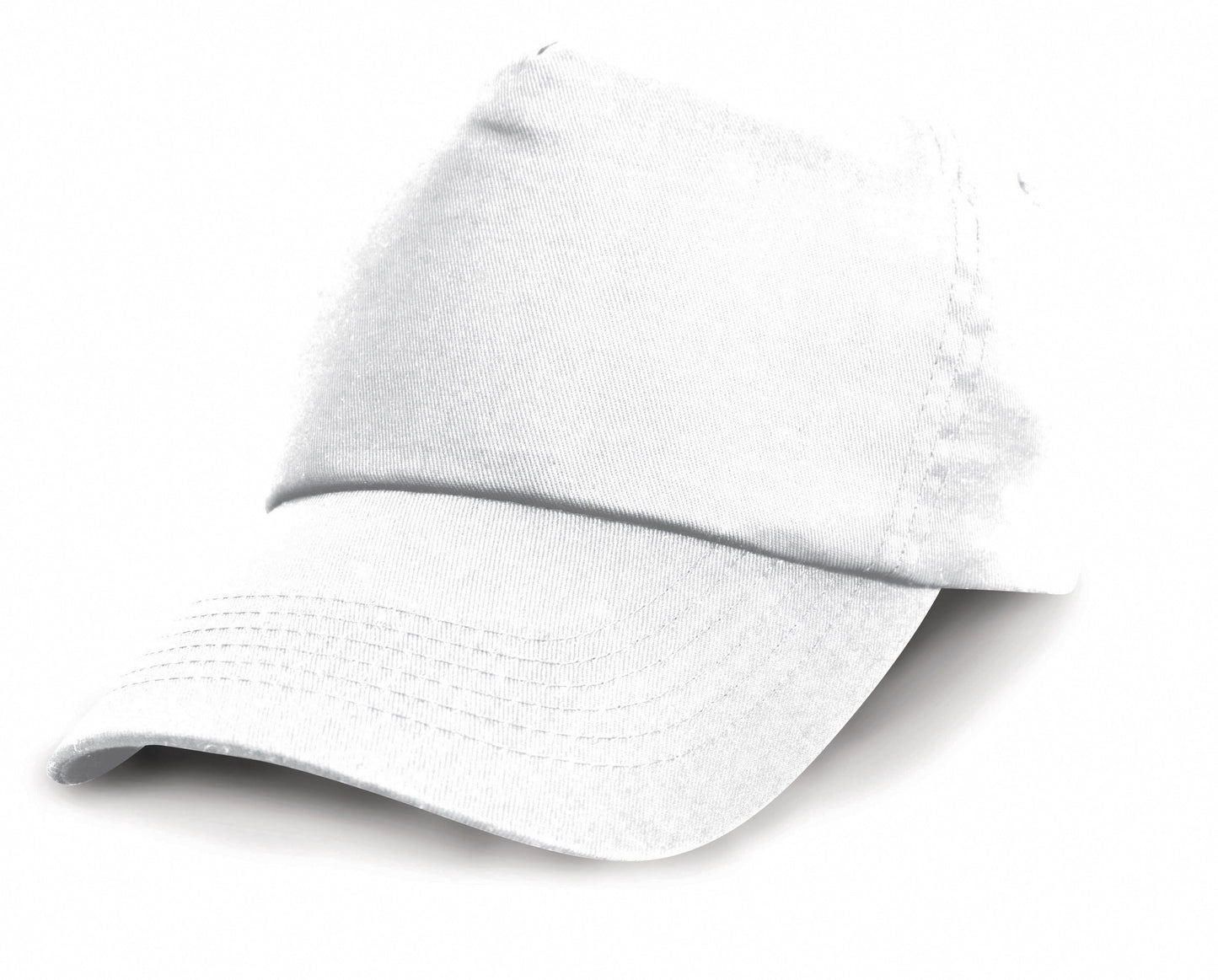 Result Headwear Cotton Cap 5-Panel Full Profile Pre-Curved Peak Adjustable Size