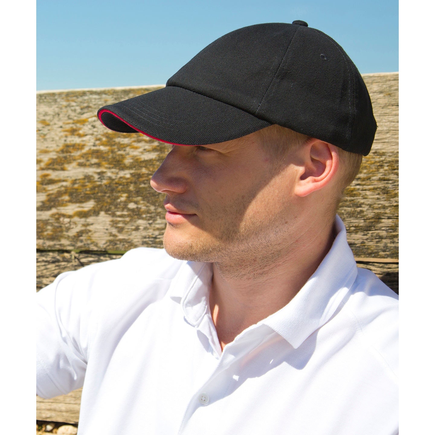 Result Headwear Low-Profile Heavy Brushed Cotton Cap with Sandwich Peak