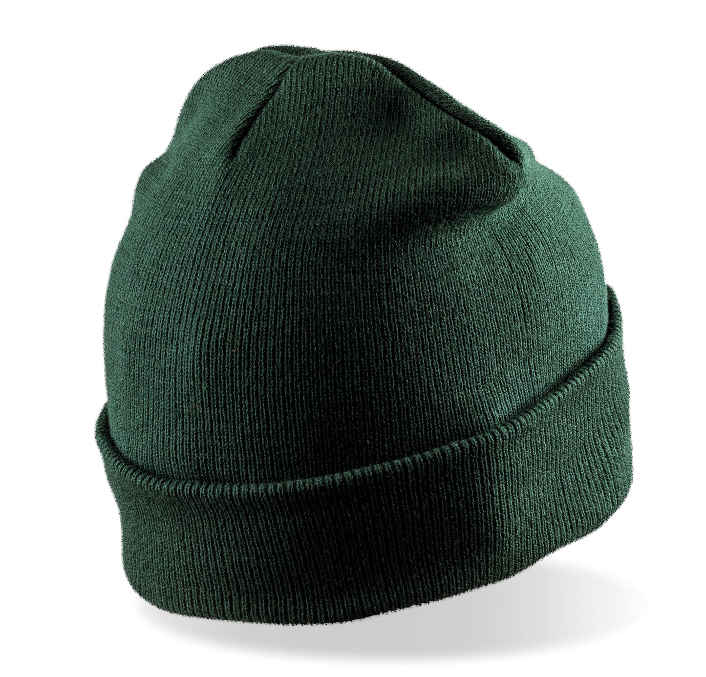 Result Winter Essentials Double-Knit Beanie with Printable Cotton Patch