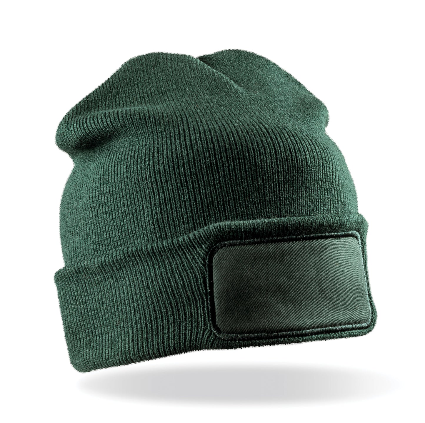 Result Winter Essentials Double-Knit Beanie with Printable Cotton Patch