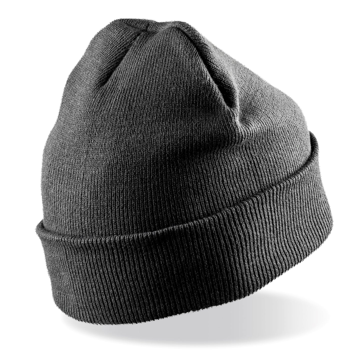 Result Winter Essentials Double-Knit Beanie with Printable Cotton Patch