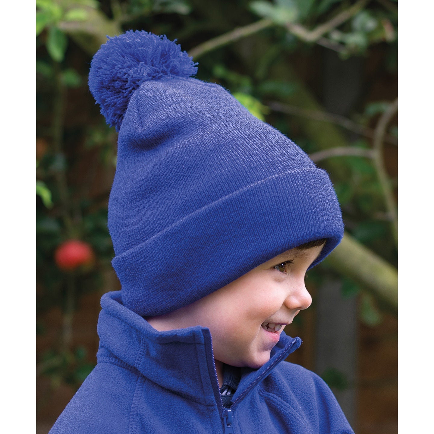 Result Winter Essentials Junior Pom Pom Beanie Heavyweight Double Thickness