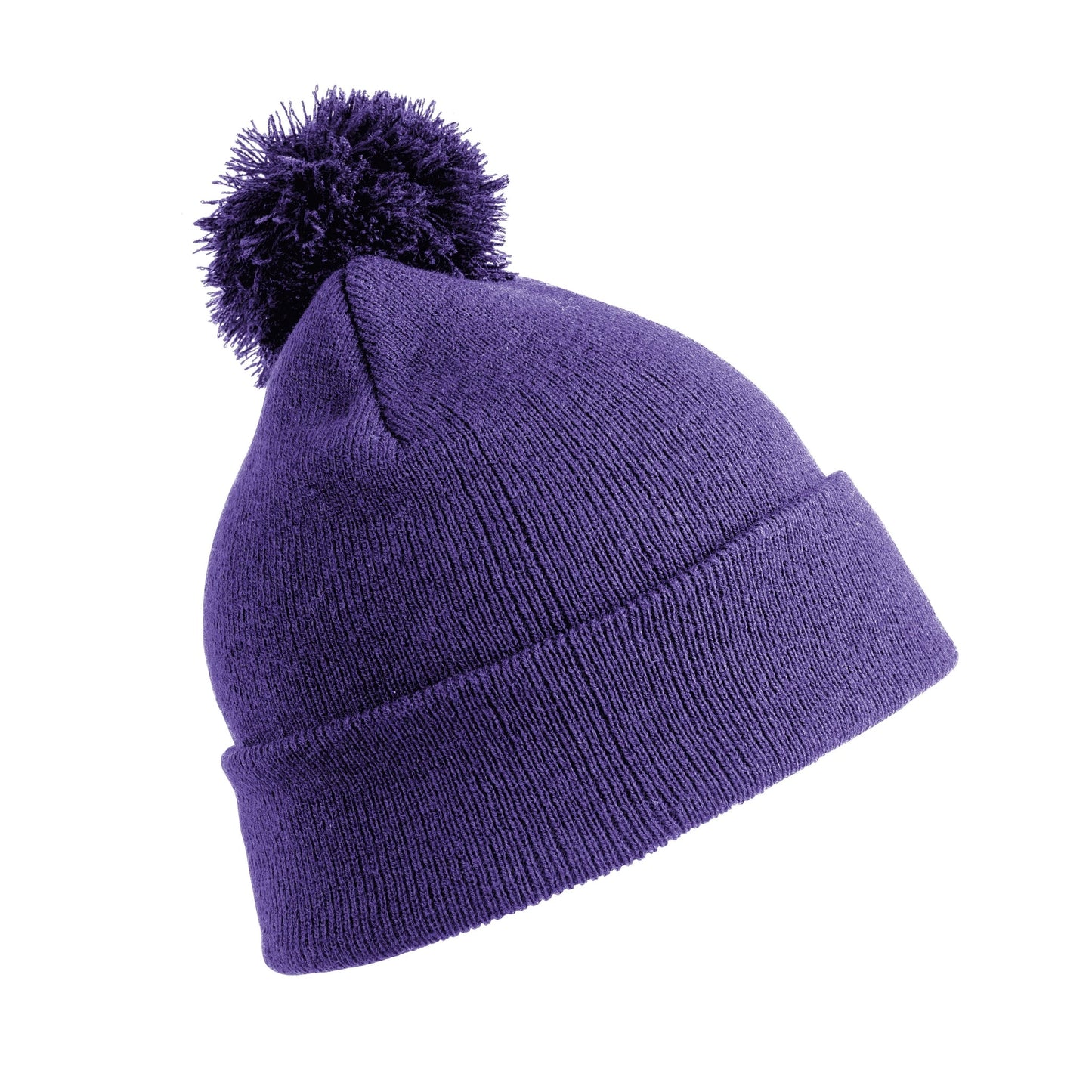 Result Winter Essentials Pom Pom Beanie Heavyweight Double Thickness Grey