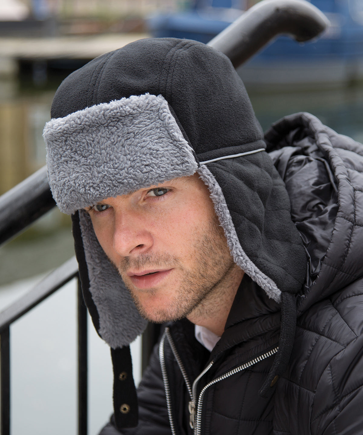 Result Ocean Trapper Hat Winter Essential Soft Fleece Adjustable Ear Flaps
