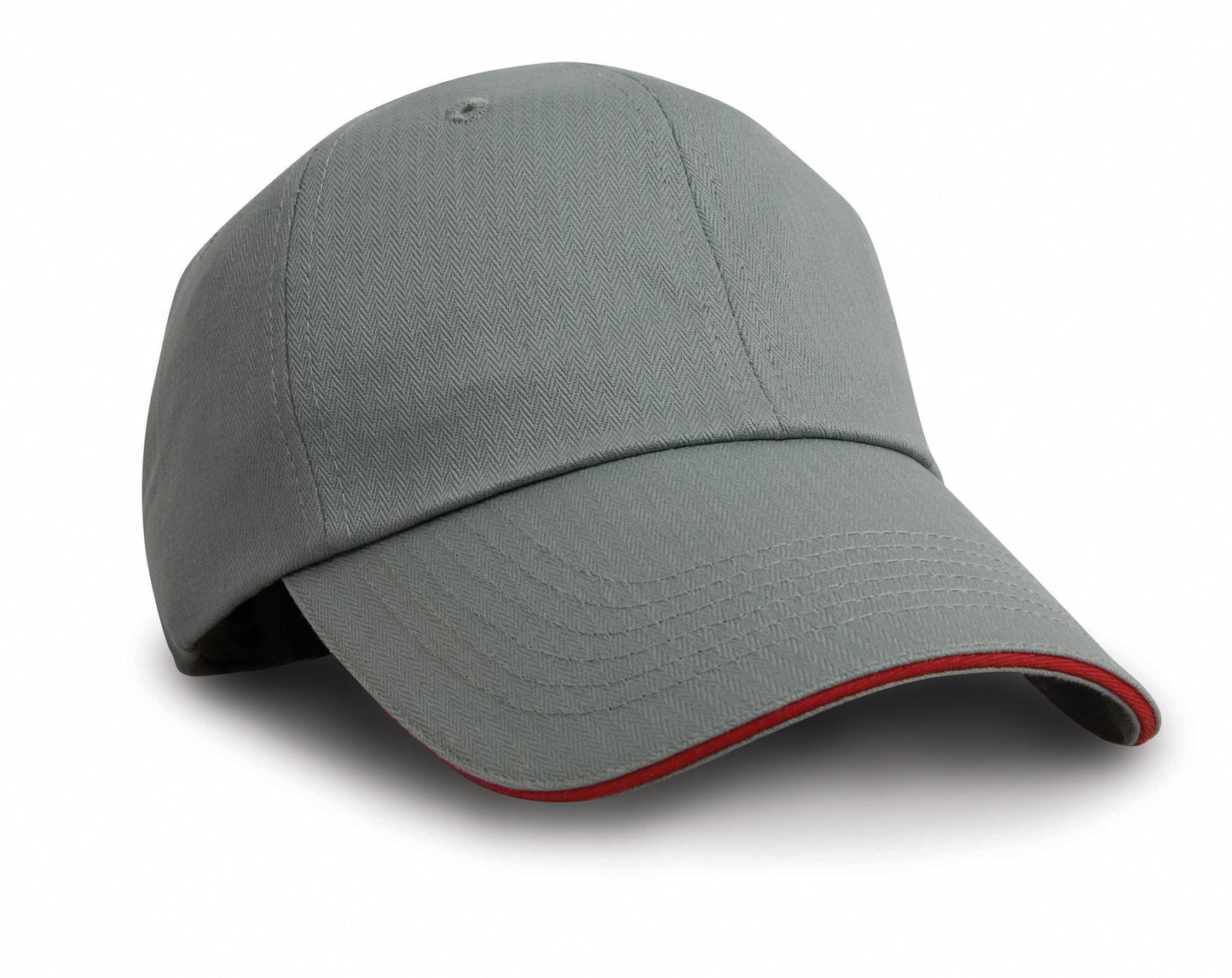 Result Headwear Herringbone Cap Low Profile Sandwich Peak Adjustable Buckle
