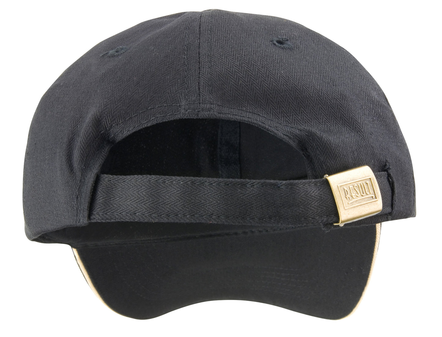 Result Headwear Herringbone Cap Low Profile Sandwich Peak Adjustable Buckle