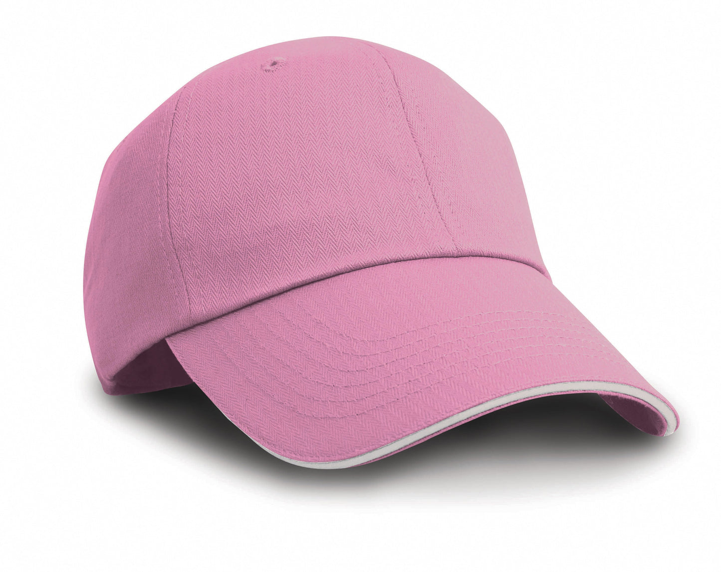 Result Headwear Herringbone Cap Low Profile Sandwich Peak Adjustable Buckle