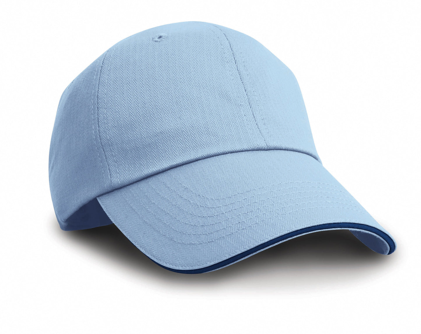 Result Headwear Herringbone Cap Low Profile Sandwich Peak Adjustable Buckle