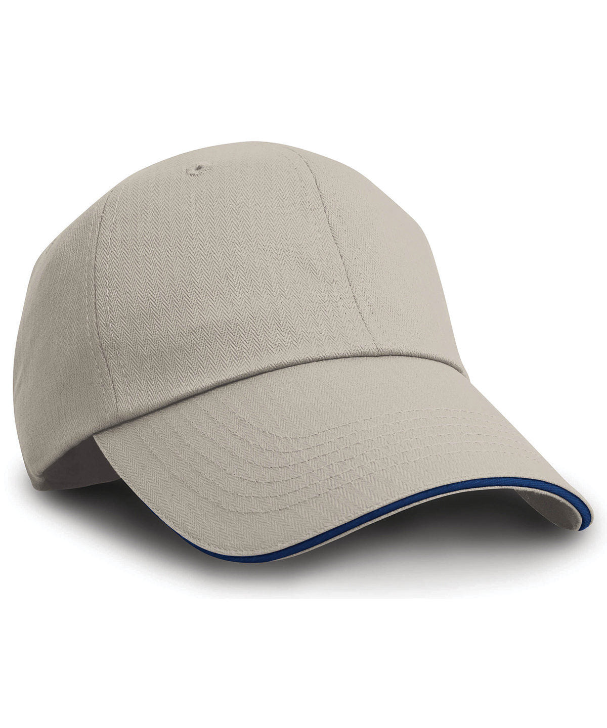 Result Headwear Herringbone Cap Low Profile Sandwich Peak Adjustable Buckle
