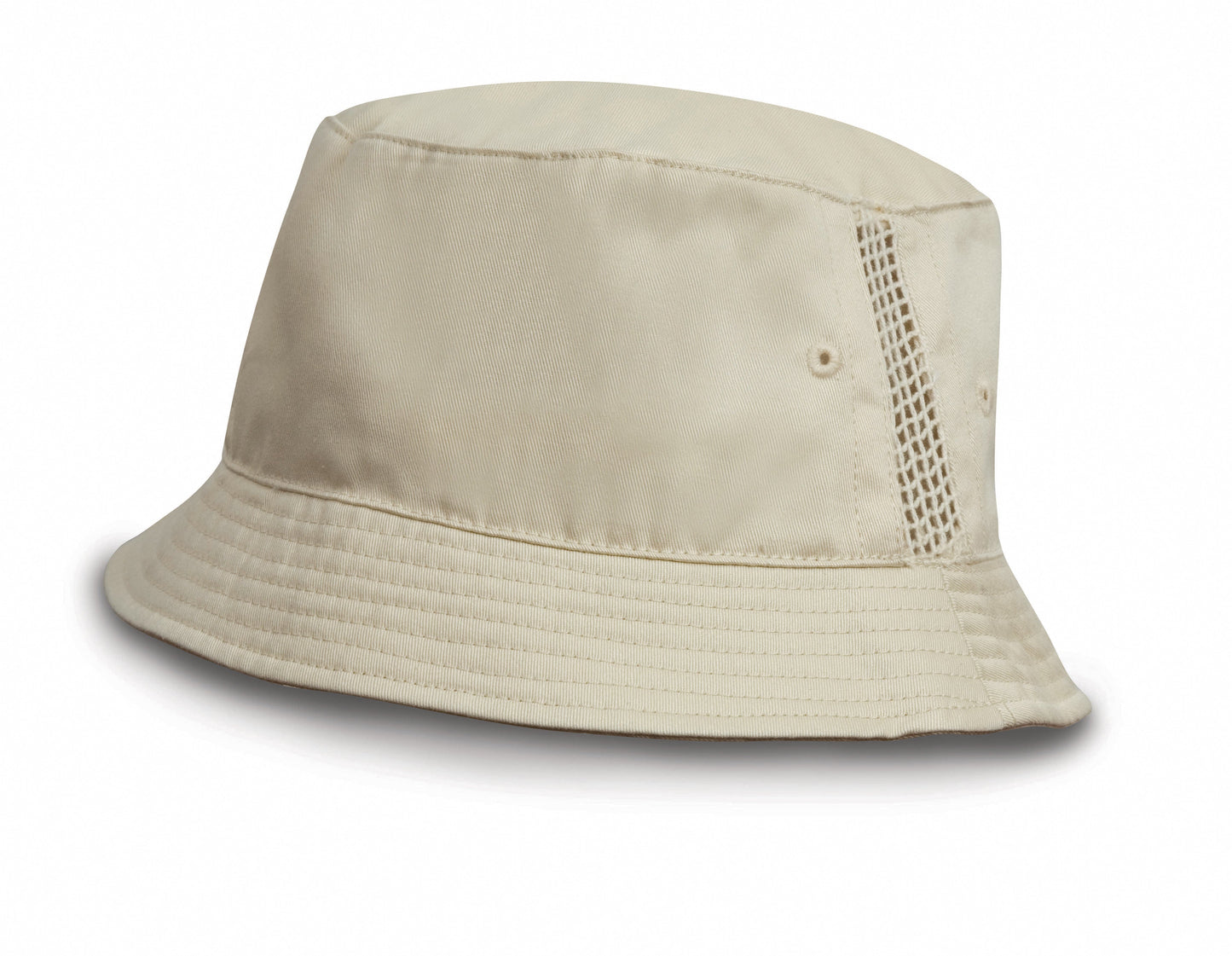 Result Headwear Deluxe Washed Cotton Bucket Hat with Mesh Panels - One Size