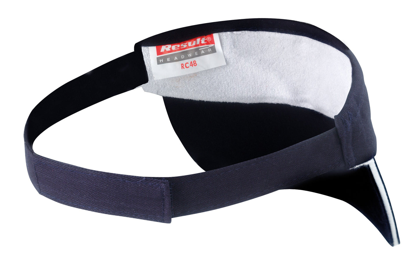 Result Headwear Herringbone Sun Visor with Sandwich Peak and Sweatband