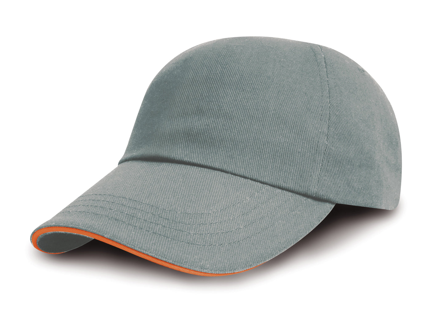 Result Headwear Heavy Brushed Cotton 5-Panel Cap with Adjustable Buckle