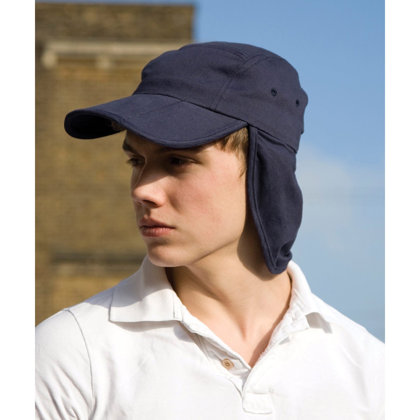 Result Headwear Fold-Up Legionnaire's Cap with Neck Flap and Size Adjuster