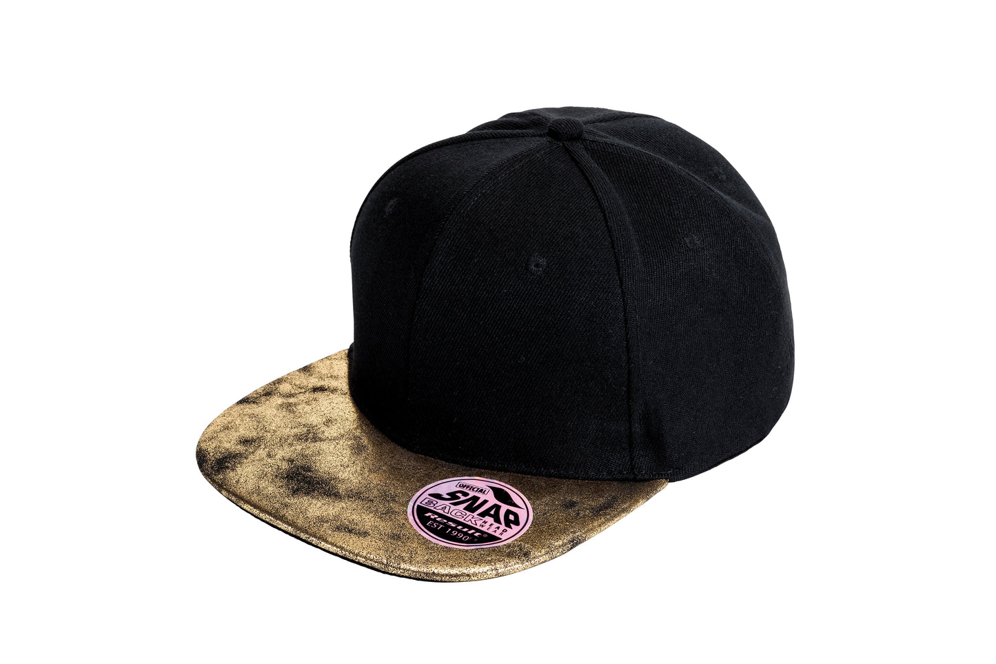 Result Headwear Bronx Glitter Flat Peak Snapback Cap Adjustable 6 Panel