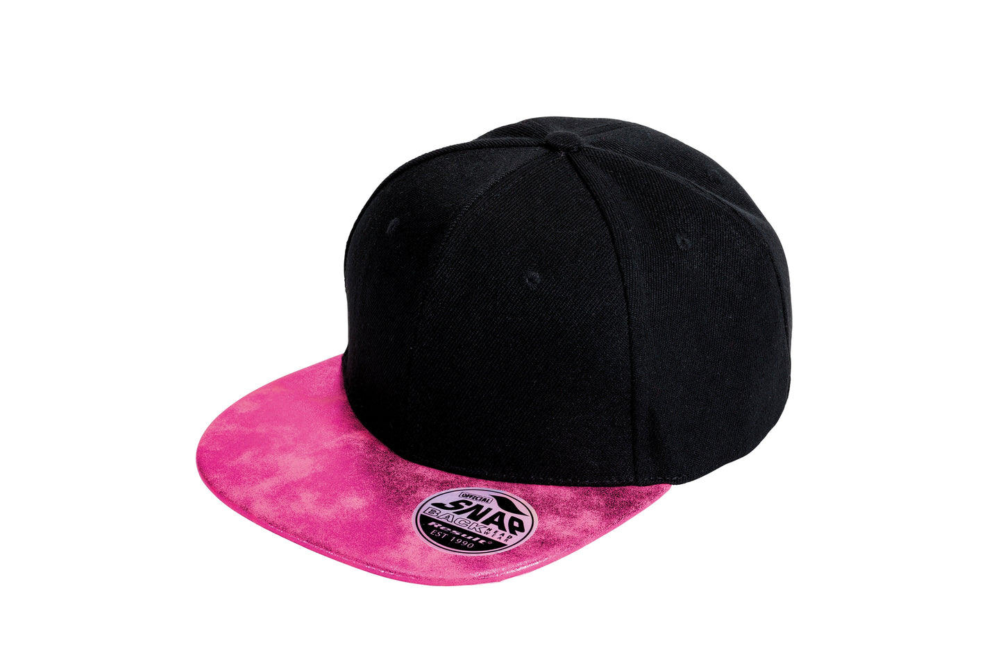 Result Headwear Bronx Glitter Flat Peak Snapback Cap Adjustable 6 Panel
