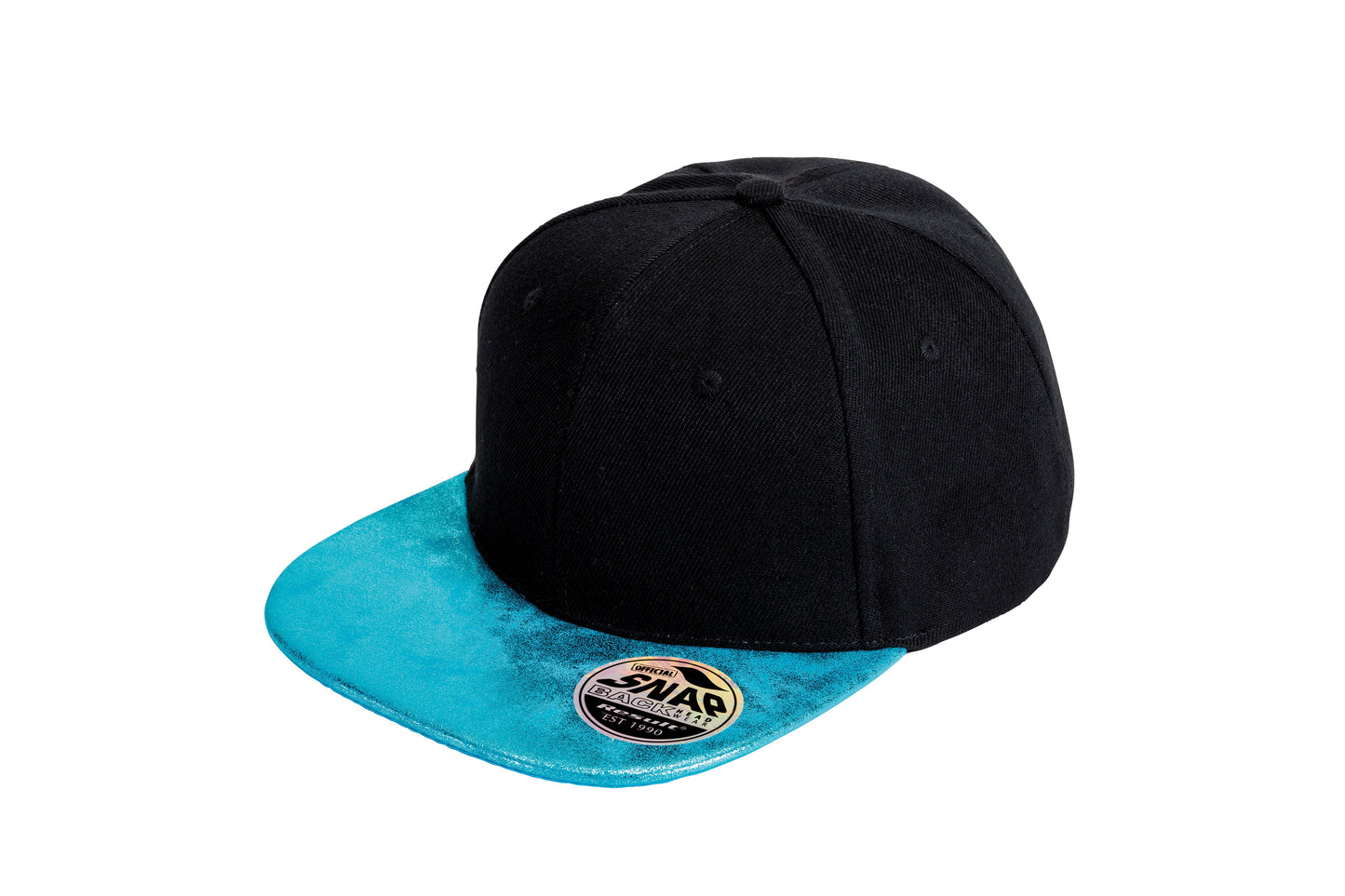 Result Headwear Bronx Glitter Flat Peak Snapback Cap Adjustable 6 Panel
