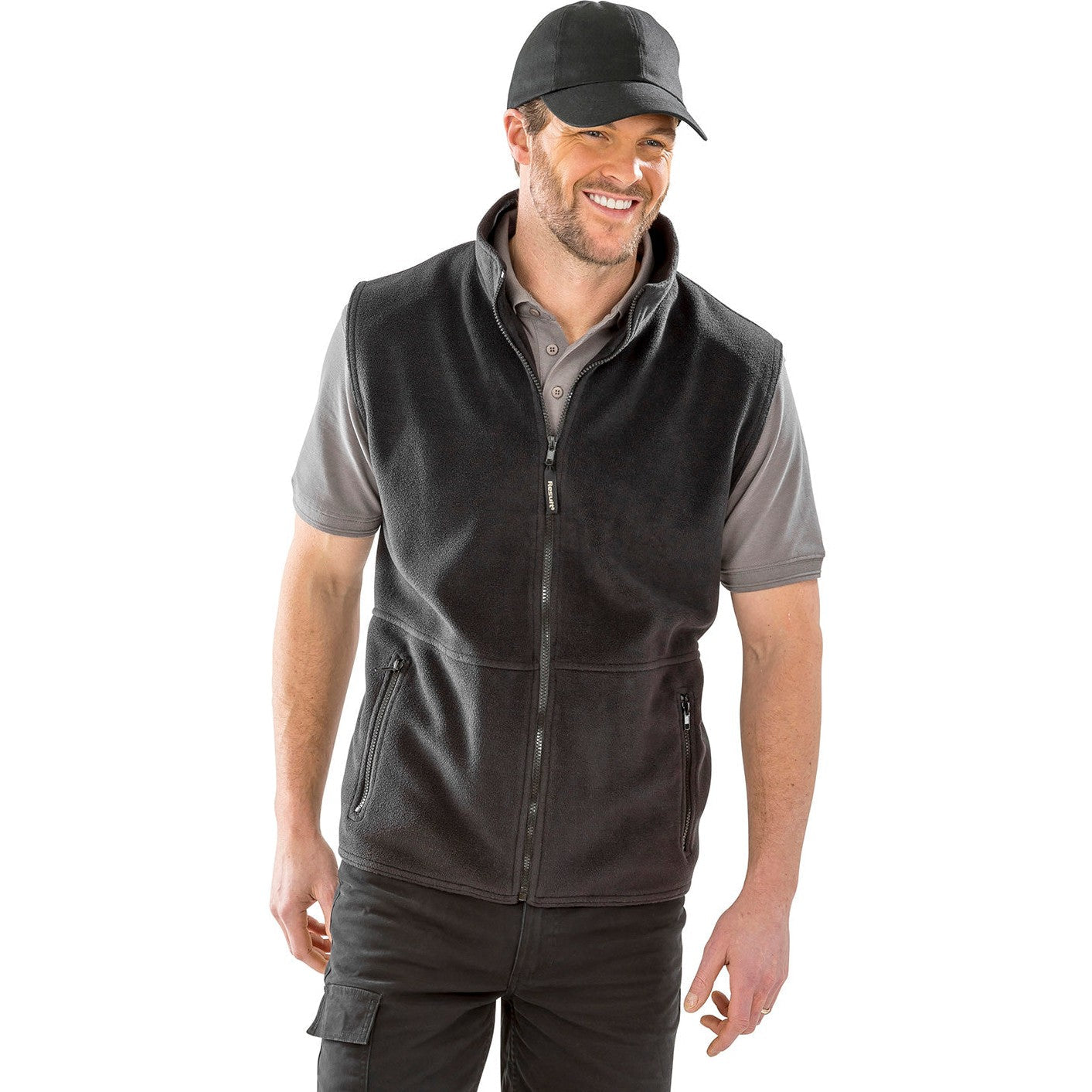 Result Polartherm Bodywarmer Fleece 330g/mÂ² Anti-Pill Zip Pockets Unlined