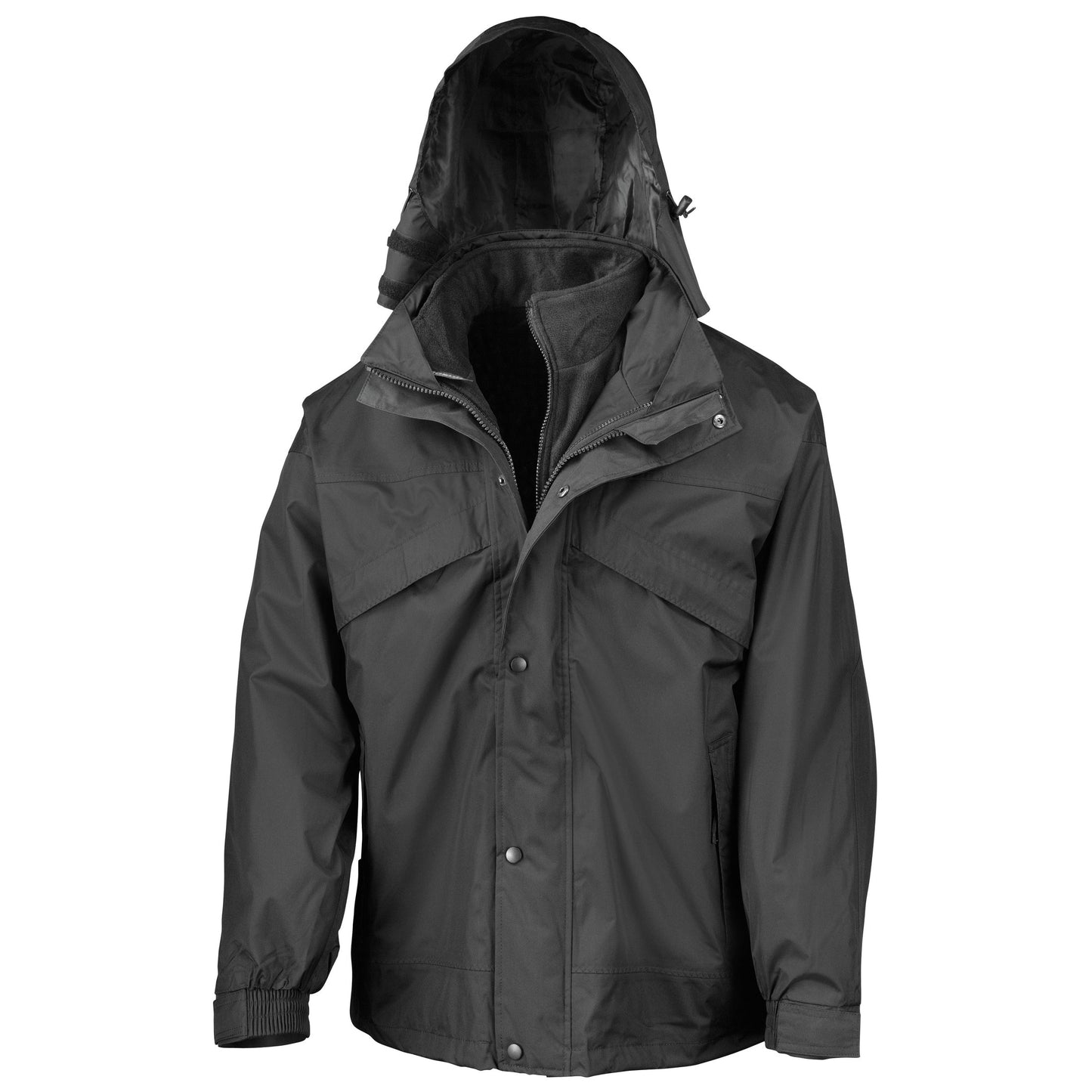 Result 3-In-1 Zip and Clip Jacket with Hood, Multi-Use for Hiking & Casual Wear