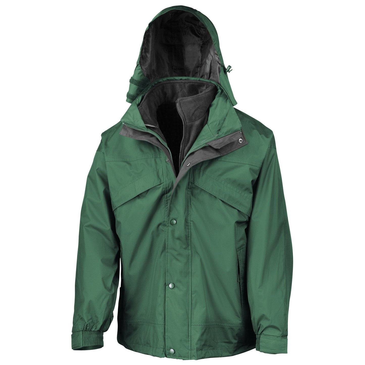 Result 3-In-1 Zip and Clip Jacket with Hood, Multi-Use for Hiking & Casual Wear