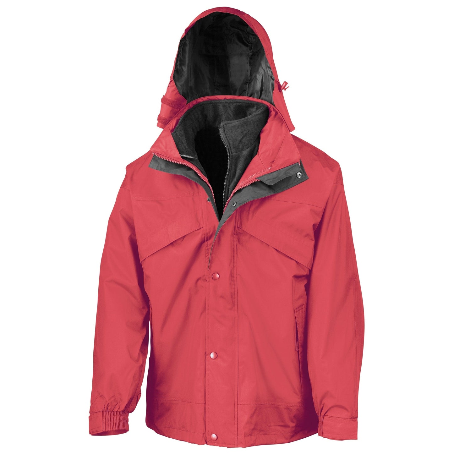 Result 3-In-1 Zip and Clip Jacket with Hood, Multi-Use for Hiking & Casual Wear