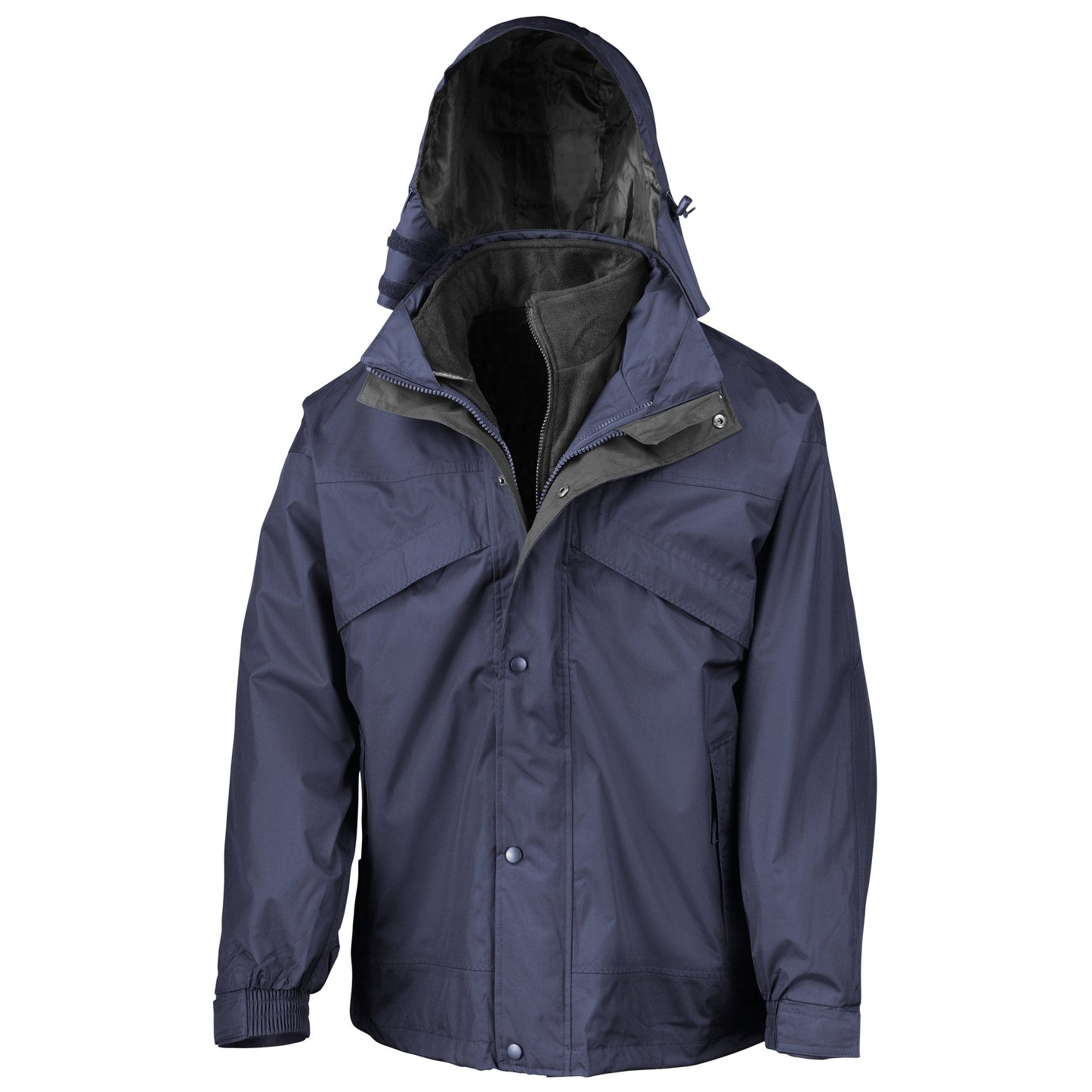 Result 3-In-1 Zip and Clip Jacket with Hood, Multi-Use for Hiking & Casual Wear
