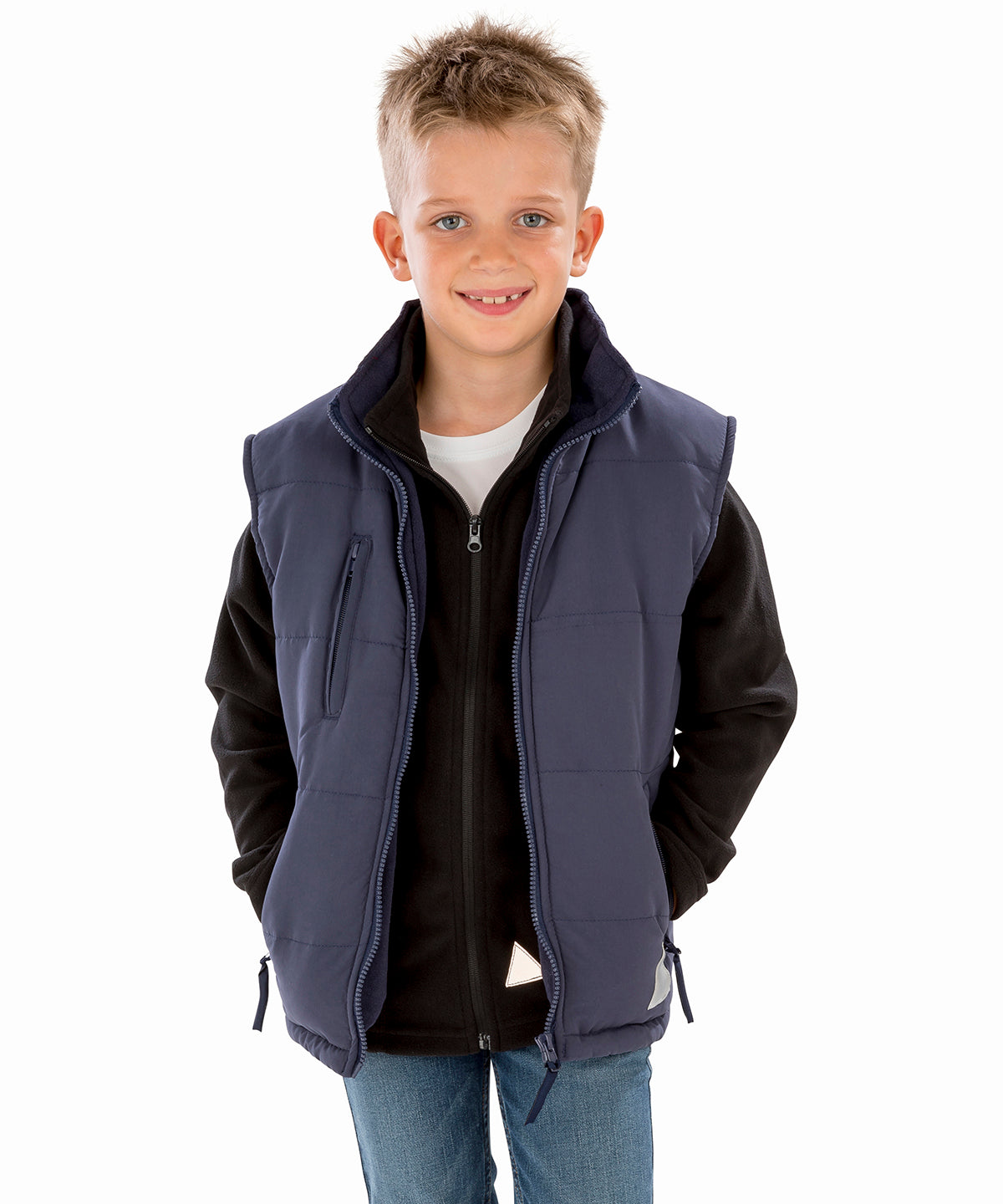 Result Junior Ultra Padded Bodywarmer with Concealed Hood and Pockets