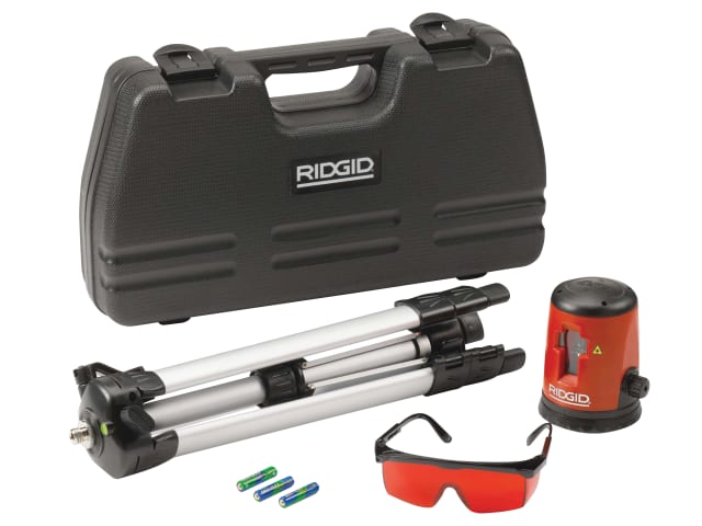 RIDGID CL-100 Micro Self-Levelling Cross Line Laser with Tripod and Case