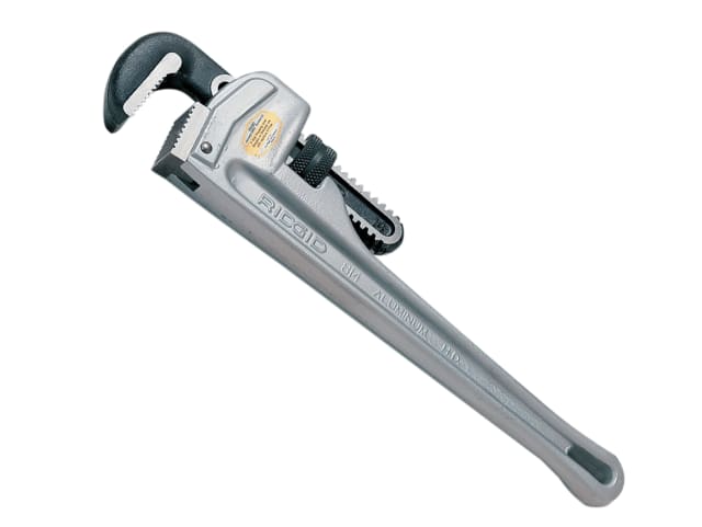 RIDGID 300mm Aluminium Straight Pipe Wrench Lightweight Durable 50mm Capacity