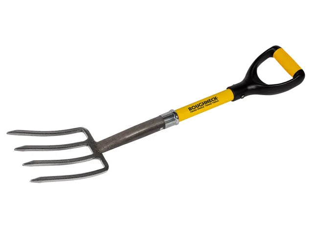 Roughneck Micro Fork YD Heavy-Duty Soil Tool Fibreglass Handle 29in 150mm