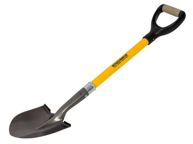 Roughneck Mini Shovel Round Point Heavy-Duty Carbon Steel Fibreglass Handle