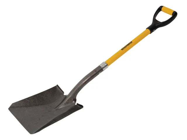 Roughneck Square Point Shovel Lt.weight Steel Construction Fibreglass Shaft 36in