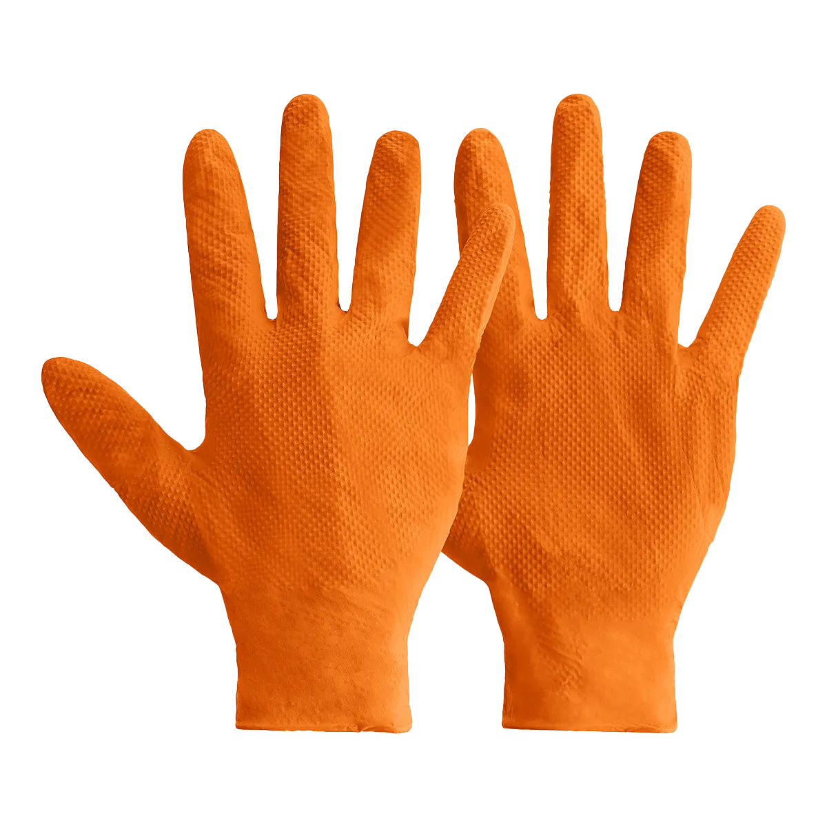 Predator Orange Nitrile Grip Gloves 7 Mil Powder Free Food Safe 50 Pack