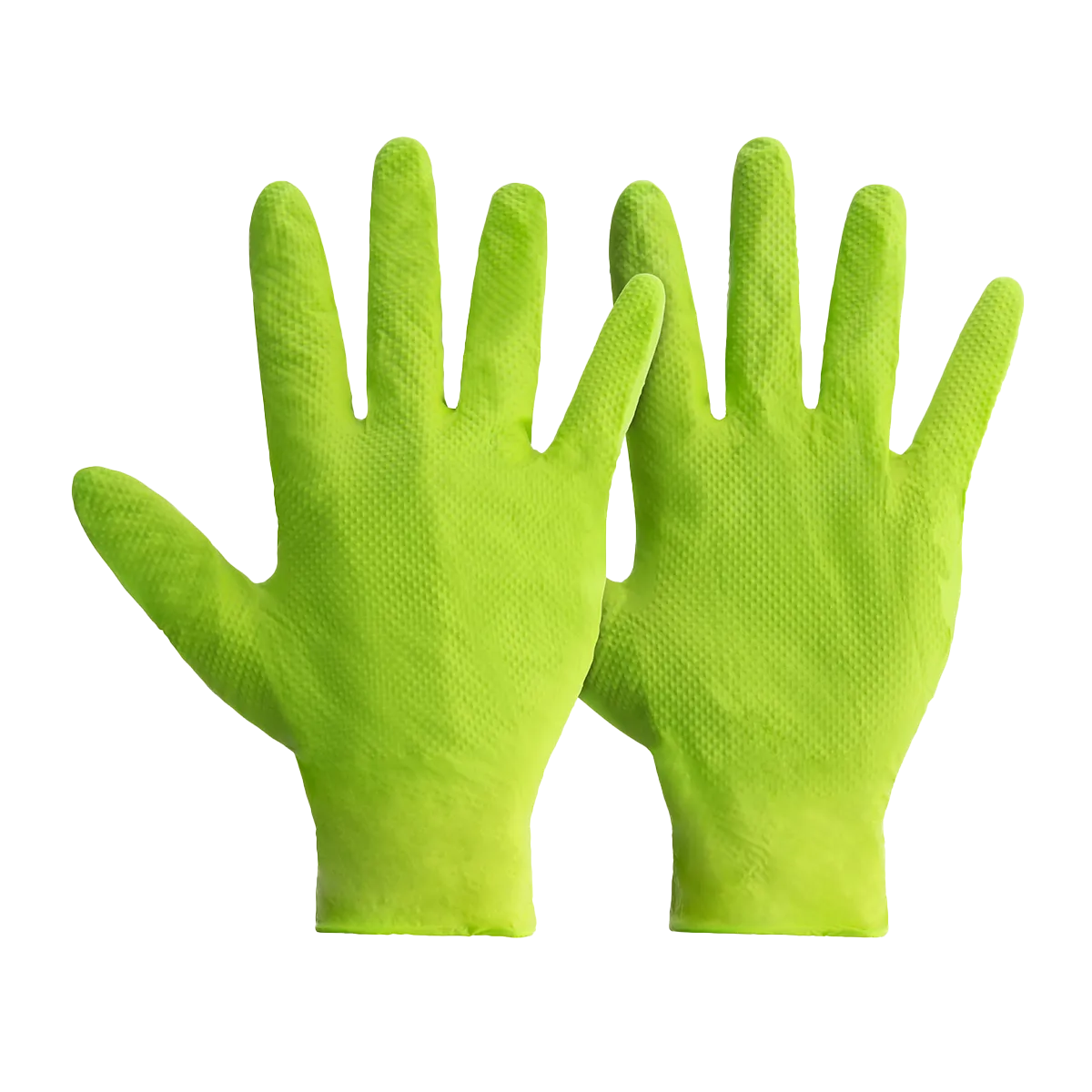 Predator Green Ideall Grip Gloves 7mil Nitrile Powder Free Touch Screen Friendly