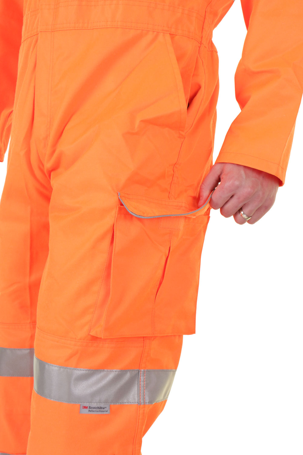 Beeswift Hi-Vis Rail Spec Coverall 270gsm Class 3 Reflective Teflon Treatment