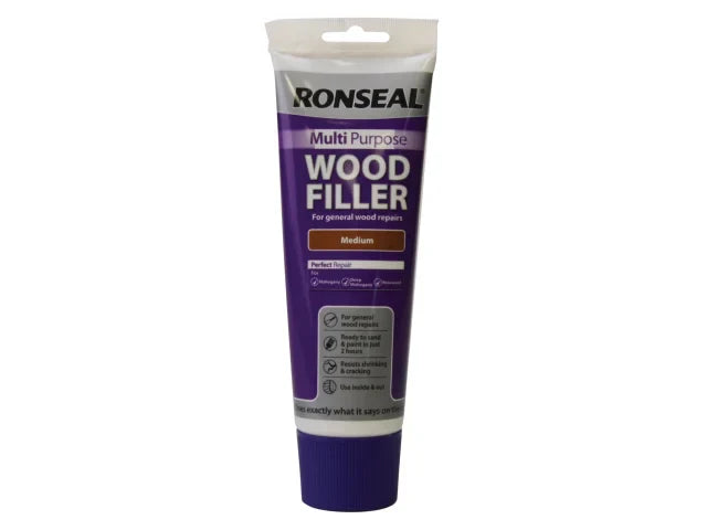 Ronseal Multipurpose Wood Filler Tube 325g Medium Flexible Durable Repair
