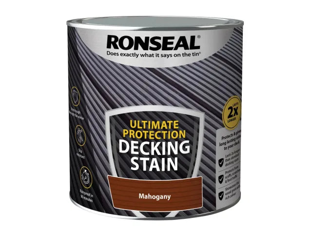 Ronseal Ultimate Protection Decking Stain 2.5L Rich Mahogany Slip Resistant