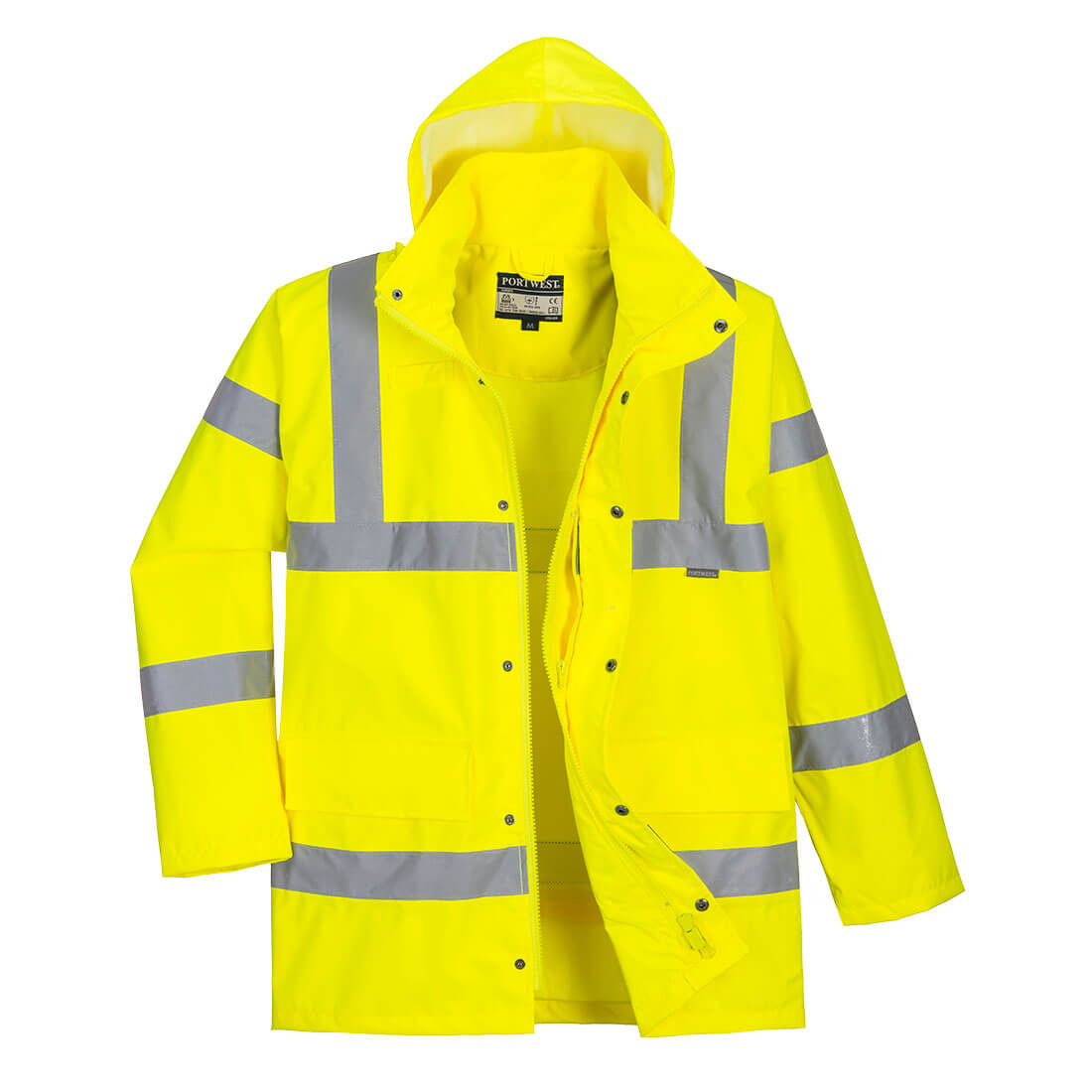 Portwest Hi-Vis Winter Traffic Jacket Waterproof Breathable -40Â°C Protection