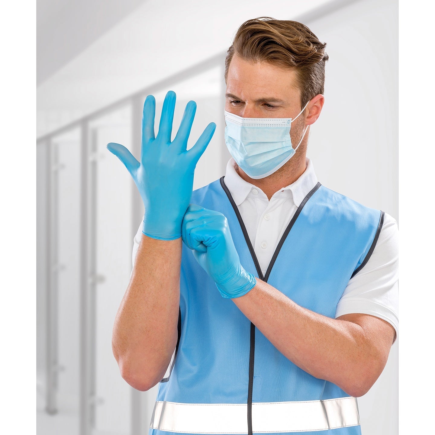 Result Essential Hygiene Synthetic Protective Gloves Pack of 100 CE Certified