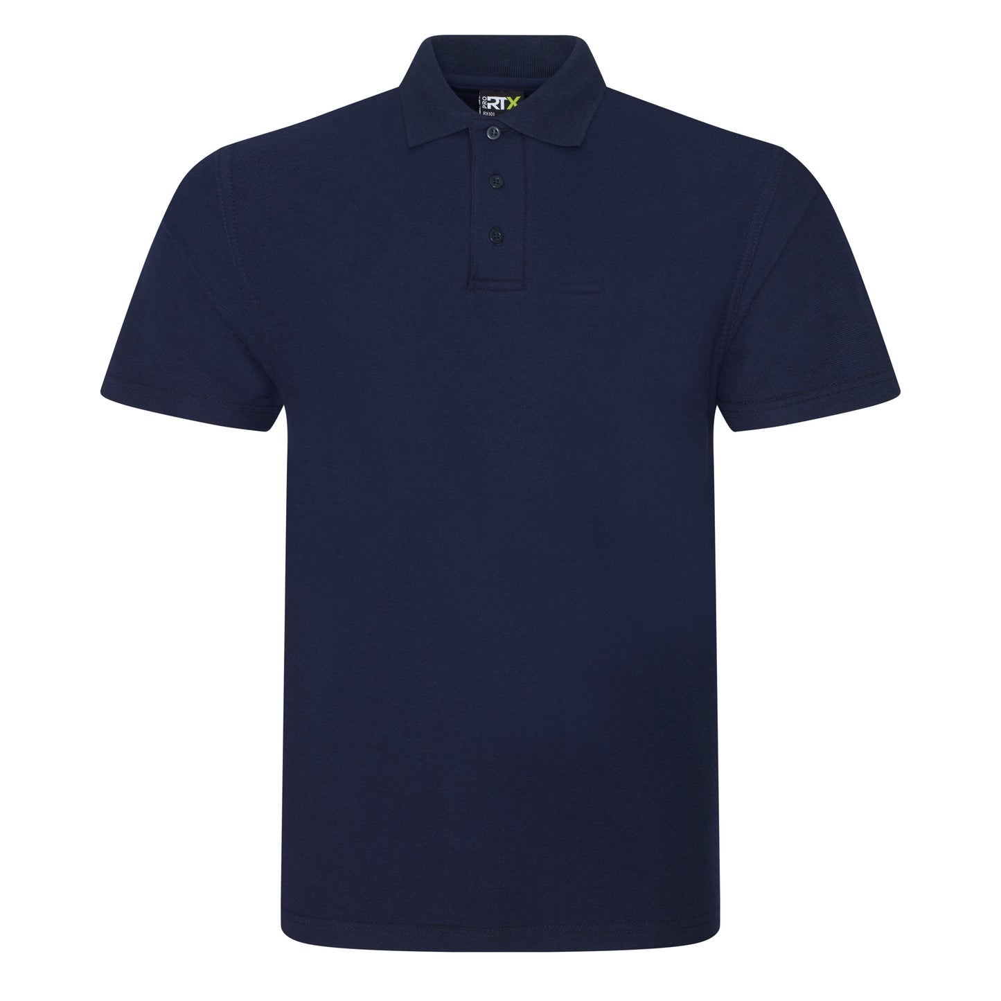 Prortx Pro Polo Shirt Navy Durable Workwear Uniform Ribbed Collar Various Sizes