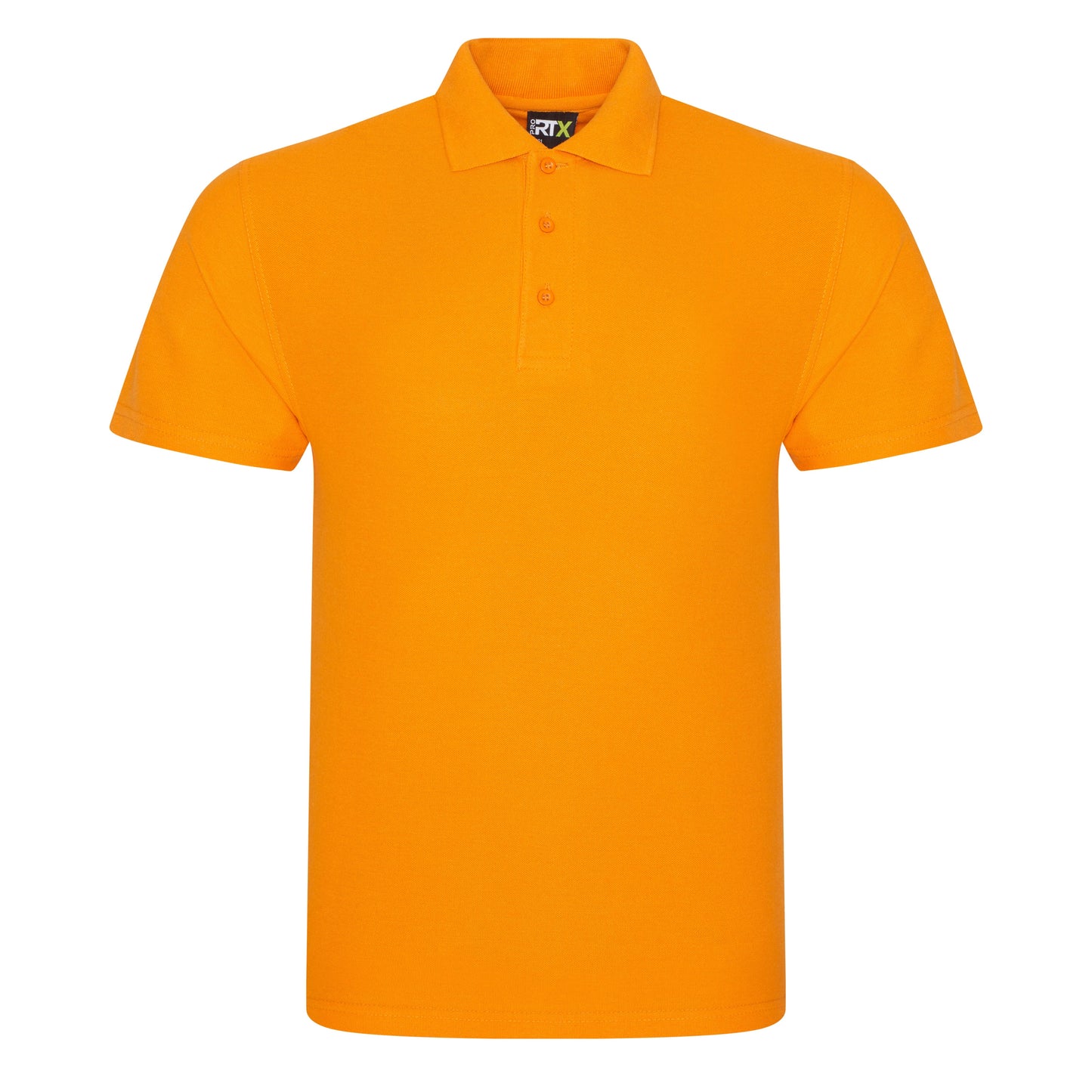 Prortx Pro Polo Shirt Orange Durable Workwear Uniform Ribbed Collar