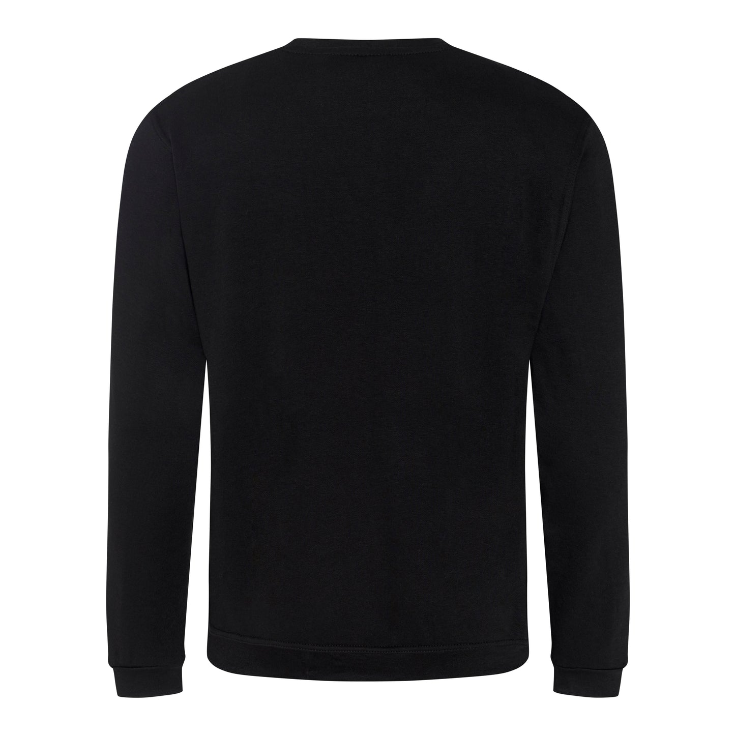 Prortx Pro Sweatshirt Black Modern Fit Ribbed Neck Durable Workwear Uniform