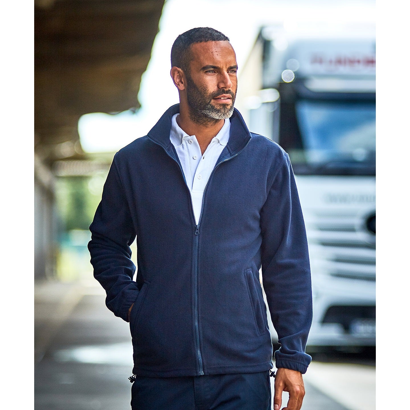 Prortx Pro Fleece Jacket with Full Zip, Adjustable Hem, Elastic Cuffs