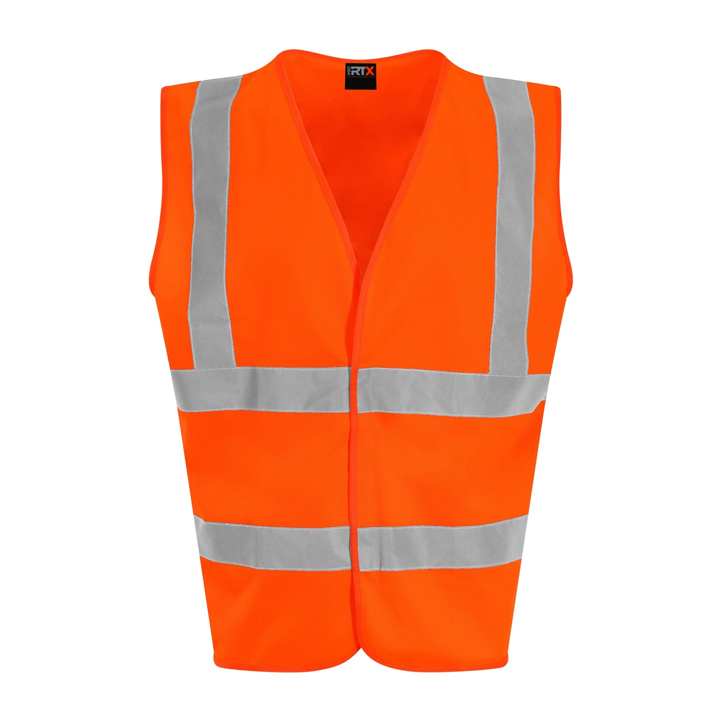 Prortx High Visibility Waistcoat HV Orange Reflective Workwear Class 2 S-6XL