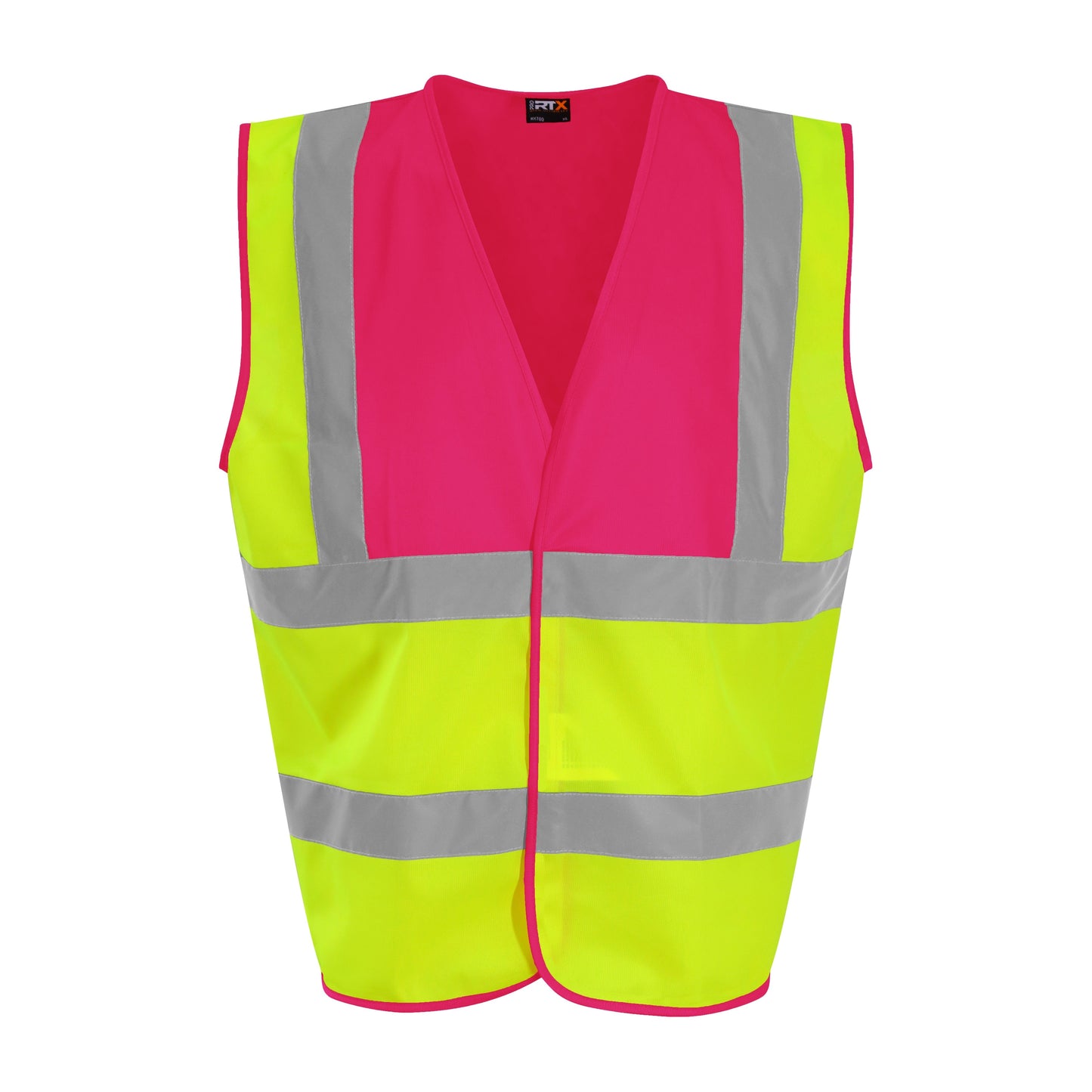 Prortx High Visibility Waistcoat HV Yellow/Pink Reflective Workwear S-6XL