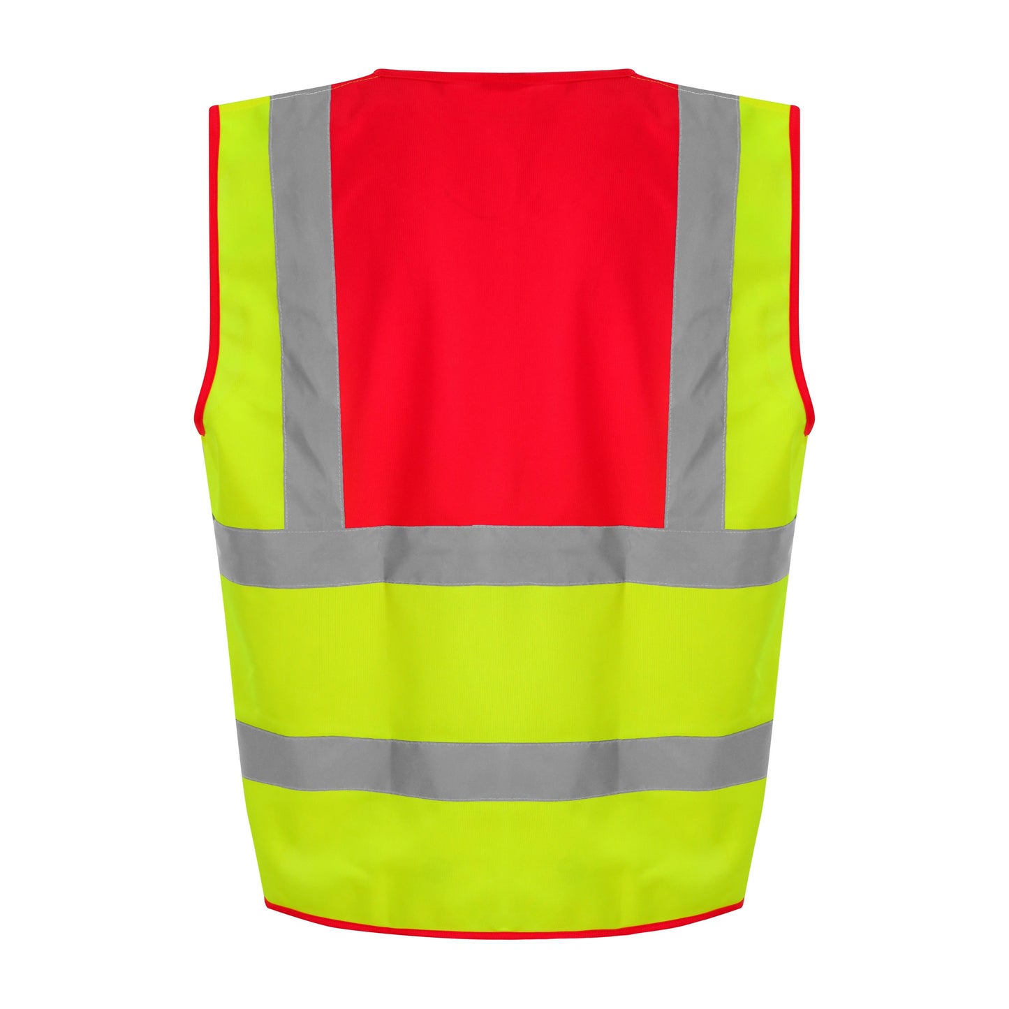 Prortx High Visibility Waistcoat HV Yellow/Red Reflective Workwear Class 2