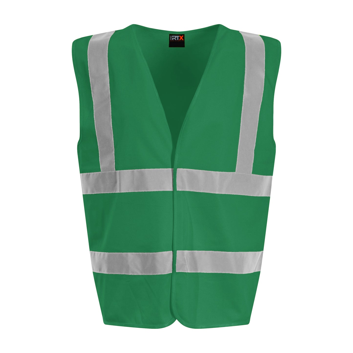 Prortx High Visibility Waistcoat Kelly Green EN ISO 20471 Reflective Safety Gear