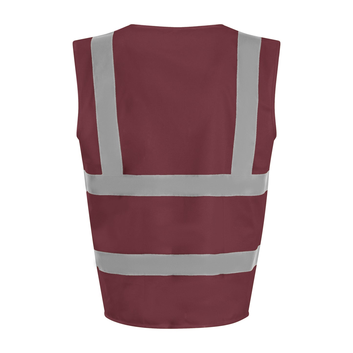 Prortx High Visibility Waistcoat Maroon EN ISO 20471 Reflective Workwear
