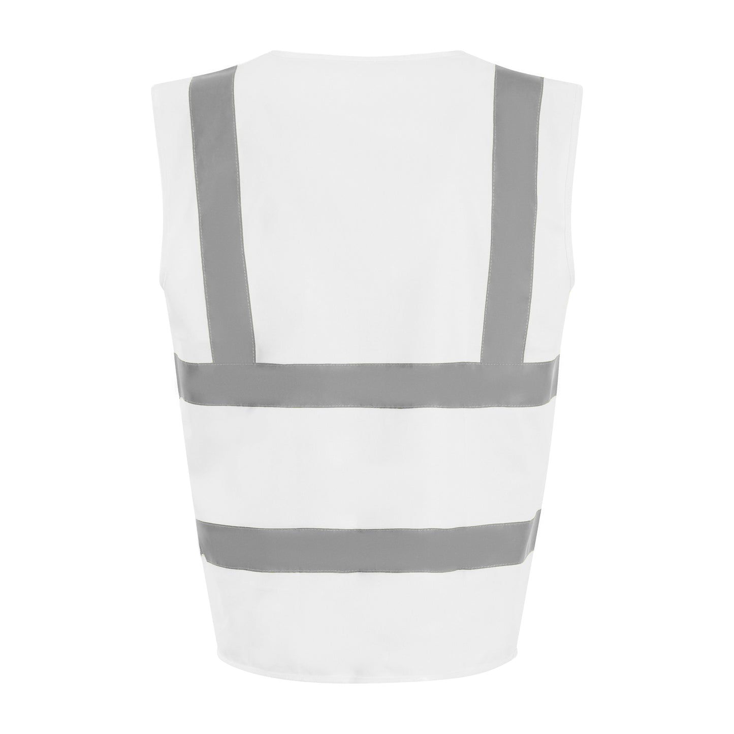 Prortx High Visibility Waistcoat White EN ISO 20471 Reflective Workwear S-6XL