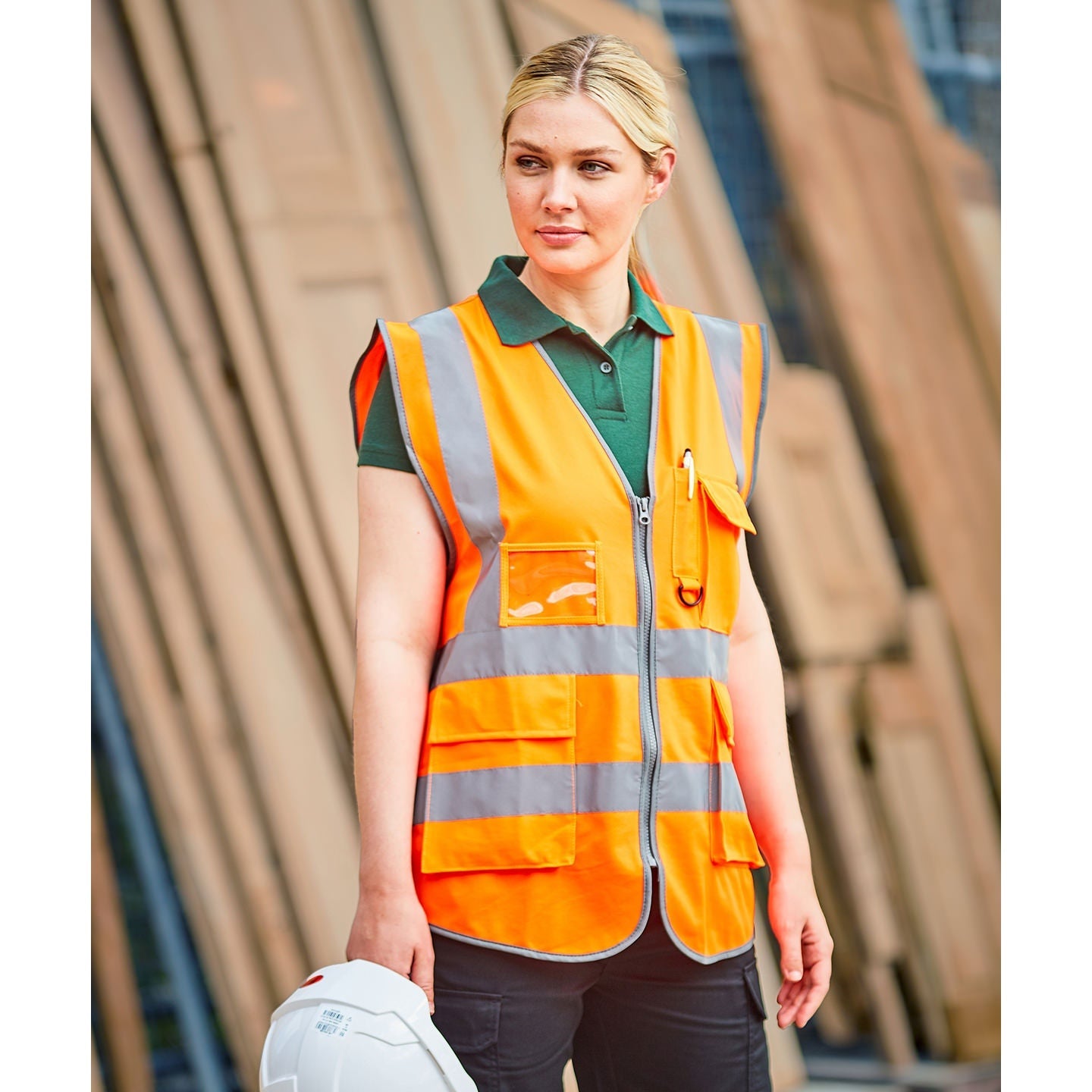 Prortx High Visibility Executive Waistcoat with ID Pocket & Reflective Tape