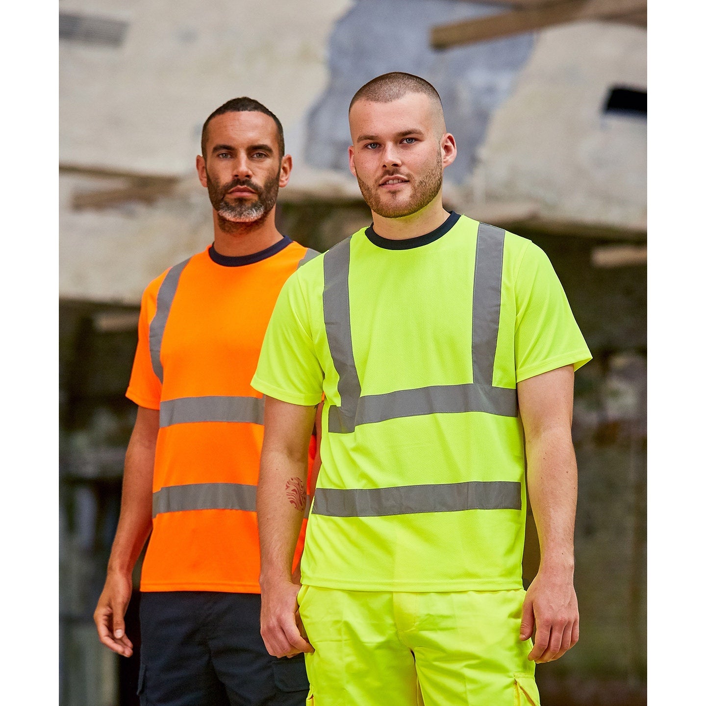 Prortx High Visibility T-Shirt EN ISO 20471 Reflective Safety Workwear S-5XL
